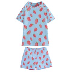 Strawberry Kids  Swim Tee And Shorts Set by SychEva