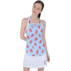 Strawberry Racer Back Mesh Tank Top by SychEva