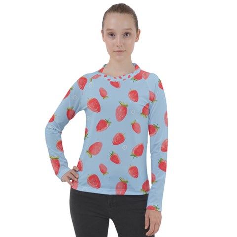 Strawberry Women s Pique Long Sleeve Tee by SychEva