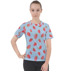 Strawberry Women s Sport Raglan Tee