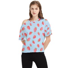 Strawberry One Shoulder Cut Out Tee