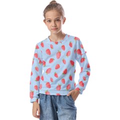 Strawberry Kids  Long Sleeve Tee With Frill 