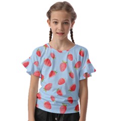 Strawberry Kids  Cut Out Flutter Sleeves