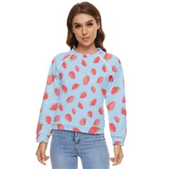 Strawberry Women s Long Sleeve Raglan Tee