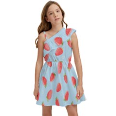 Strawberry Kids  One Shoulder Party Dress