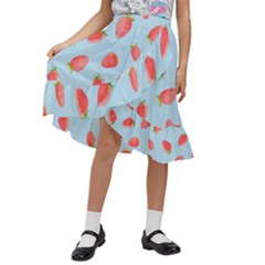 Strawberry Kids  Ruffle Flared Wrap Midi Skirt