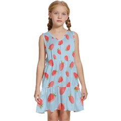 Strawberry Kids  Sleeveless Tiered Mini Dress by SychEva