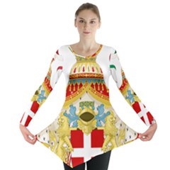 Coat Of Arms Of The Kingdom Of Italy (1890)h Long Sleeve Tunic  by abbeyz71