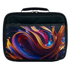 Waves Splash Liquid Paint Wall Lunch Bag by Jancukart