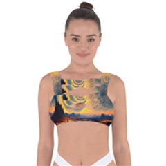 Surrealist Fantasy Dream Moon Space Bandaged Up Bikini Top by Jancukart