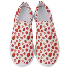 Watercolor Strawberry Men s Slip On Sneakers by SychEva