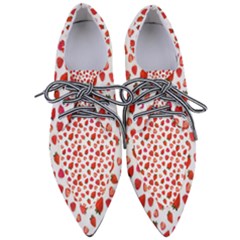 Watercolor Strawberry Pointed Oxford Shoes by SychEva