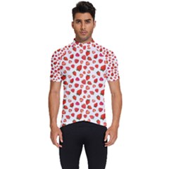 Watercolor Strawberry Men s Short Sleeve Cycling Jersey by SychEva