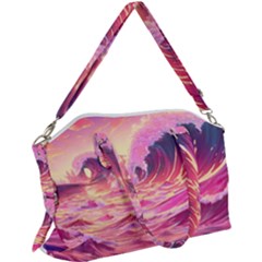 Waves Ocean Sea Tsunami Nautical 5 Canvas Crossbody Bag by Jancukart