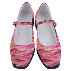 Waves Ocean Sea Tsunami Nautical 5 Women s Mary Jane Shoes