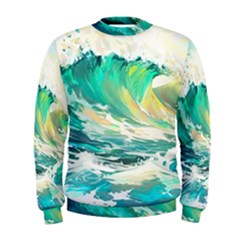 Waves Ocean Sea Tsunami Nautical 90 Men s Sweatshirt by Jancukart