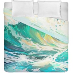 Waves Ocean Sea Tsunami Nautical 90 Duvet Cover Double Side (King Size)