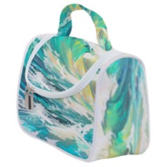 Waves Ocean Sea Tsunami Nautical 90 Satchel Handbag by Jancukart