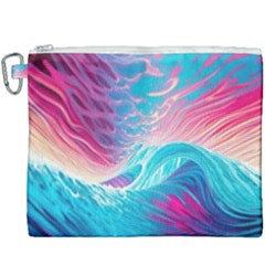 Tsunami Waves Ocean Sea Nautical Nature Water 6 Canvas Cosmetic Bag (xxxl) by Jancukart
