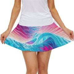 Tsunami Waves Ocean Sea Nautical Nature Water 6 Women s Skort by Jancukart