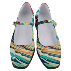 Waves Ocean Sea Tsunami Nautical 8 Women s Mary Jane Shoes by Jancukart