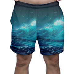 Tsunami Waves Ocean Sea Nautical Nature Water 7 Men s Shorts