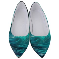 Tsunami Waves Ocean Sea Nautical Nature Water 7 Women s Low Heels by Jancukart