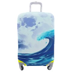 Waves Ocean Sea Tsunami Nautical 7 Luggage Cover (medium) by Jancukart