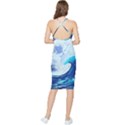 Waves Ocean Sea Tsunami Nautical 7 Bodycon Cross Back Summer Dress View2