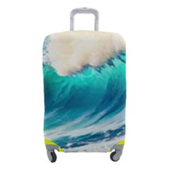 Tsunami Waves Ocean Sea Nautical Nature Water Art Ai Generated Luggage Cover (small) by Jancukart