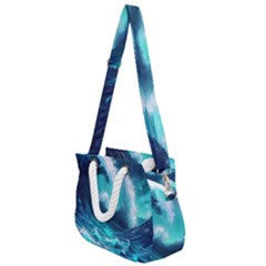 Tsunami Tidal Wave Ocean Waves Sea Nature Water Rope Handles Shoulder Strap Bag by Jancukart