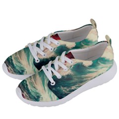 Storm Tsunami Waves Ocean Sea Nautical Nature 2 Women s Lightweight Sports Shoes by Jancukart