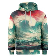 Storm Tsunami Waves Ocean Sea Nautical Nature 2 Men s Overhead Hoodie by Jancukart