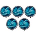 Waves Ocean Sea Tsunami Nautical 3 Mini Round Pill Box (Pack of 5) View1