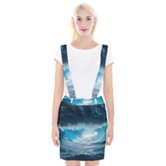 Thunderstorm Storm Tsunami Waves Ocean Sea Braces Suspender Skirt