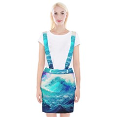 Tsunami Waves Ocean Sea Nautical Nature Water Nature Braces Suspender Skirt