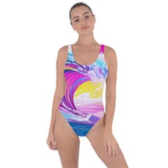 Tsunami Waves Ocean Sea Nautical Nature Water Blue Water Bring Sexy Back Swimsuit