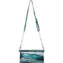 Tsunami Waves Ocean Sea Nautical Nature Water Blue Black Mini Crossbody Handbag View2