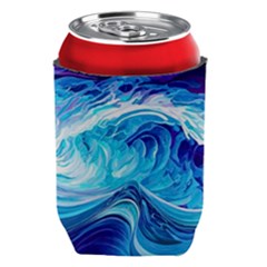 Tsunami Waves Ocean Sea Nautical Nature Abstract Blue Water Can Holder by Jancukart