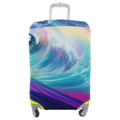 Waves Ocean Sea Tsunami Nautical Nature Water Luggage Cover (medium) by Jancukart