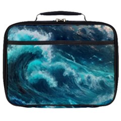 Thunderstorm Tsunami Tidal Wave Ocean Waves Sea Full Print Lunch Bag by Jancukart