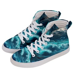 Thunderstorm Tsunami Tidal Wave Ocean Waves Sea Men s Hi-top Skate Sneakers by Jancukart