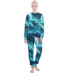 Thunderstorm Tsunami Tidal Wave Ocean Waves Sea Women s Lounge Set