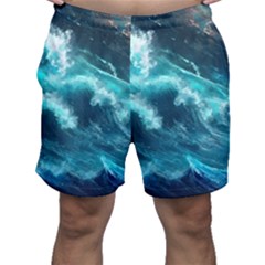 Thunderstorm Tsunami Tidal Wave Ocean Waves Sea Men s Shorts