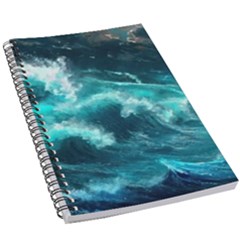 Thunderstorm Tsunami Tidal Wave Ocean Waves Sea 5 5  X 8 5  Notebook by Jancukart