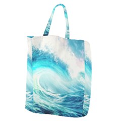 Tsunami Waves Ocean Sea Nautical Nature Water 8 Giant Grocery Tote by Jancukart