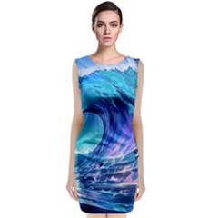 Tsunami Tidal Wave Ocean Waves Sea Nature Water 2 Classic Sleeveless Midi Dress by Jancukart