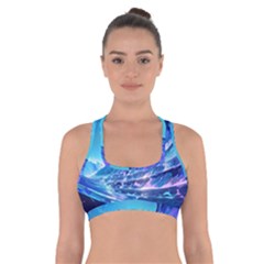 Tsunami Tidal Wave Ocean Waves Sea Nature Water 2 Cross Back Sports Bra by Jancukart