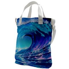 Tsunami Tidal Wave Ocean Waves Sea Nature Water 2 Canvas Messenger Bag by Jancukart