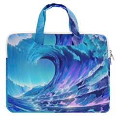 Tsunami Tidal Wave Ocean Waves Sea Nature Water 2 Macbook Pro 13  Double Pocket Laptop Bag by Jancukart